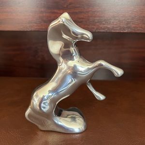 Vintage Hoselton Aluminum Horse Sculpture, signed